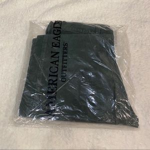 AEO: Green Corduroy Mom Jeans